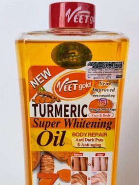 Veet Gold Turmeric Super Whitening Body Oil - 1000ml